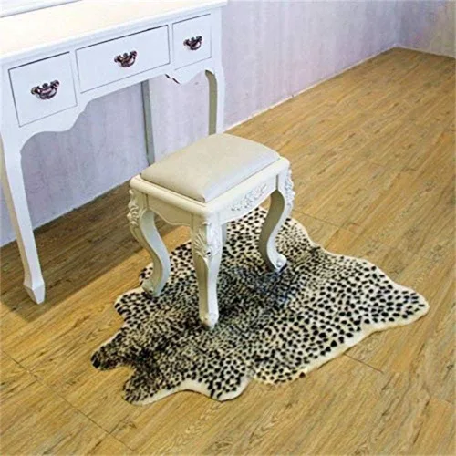 Miniatura 6 de Alfombra con estampado de leopardo, piel de vaca sintética, alfombra artificial, piel de vaca de imitación, leopardo, tigre, cebra, tapete de piel