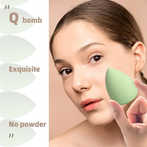Miniatura 4 de COSTICA - Juego de esponjas de maquillaje, esponja de belleza, licuadora de maquillaje impecable para líquidos, multicolor, 4 piezas, serie
