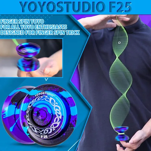 Miniatura 2 de YOYOSTUDIO Yoyo giratorio de dedo F25 para niños de 8 a 12 años y adultos, Yoyo profesional de doble propósito para todos los jugadores, yoyos