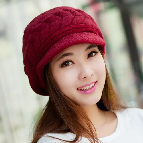 Miniatura 5 de YSense Wear Paquete de 2 gorros de punto para mujer con visera
