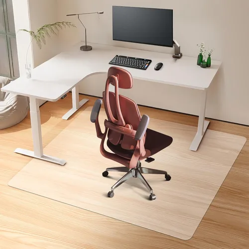 Miniatura 15 de Vicwe Tapete grande para silla de oficina para suelos alfombrados, 60 x 48 pulgadas, alfombrillas rectangulares para sillas de escritorio