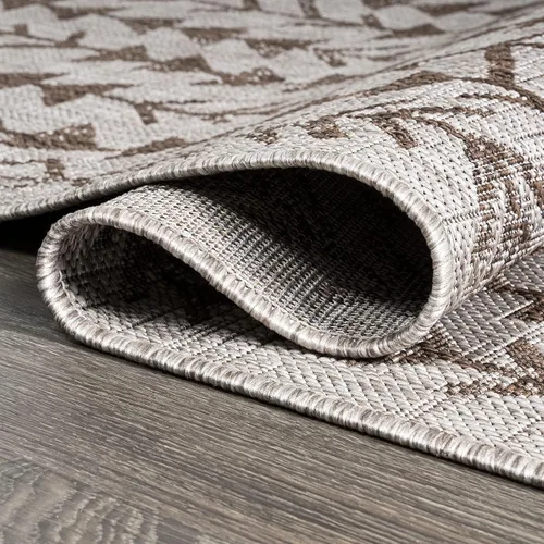 Miniatura 7 de JONATHAN Y Alfombra bohemia geométrica para interiores y exteriores, 2 x 8 pulgadas, beige/marrón, Tokay para patio trasero, patio, porche, fácil