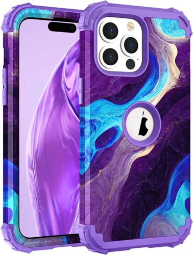 Miniatura 87 de Hocase Funda para iPhone SE 2022/2020, resistente a prueba de golpes, de plástico duro+goma de silicona, funda protectora híbrida para iPhone SE