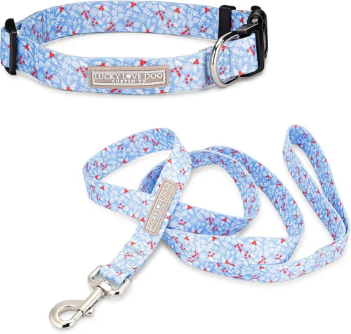 Miniatura 29 de Lucky Love Dog - Collar para perras pequeñas, diseño Blackbird de estampado alegre con flores de primavera y verano, talla XS