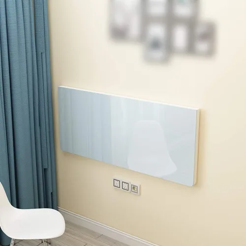 Miniatura 4 de Mesa multifunción para montar en la pared, escritorio flotante para computadora, mesa de comedor plegable, diseño de vidrio templado, para banco