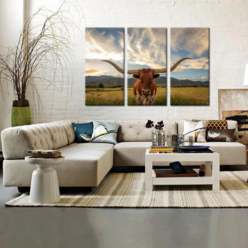 KREATIVE ARTS - Arte de pared grande y moderno en lienzo para decoración del hogar y la oficina, imágenes de animales, arte impreso en lienzo,