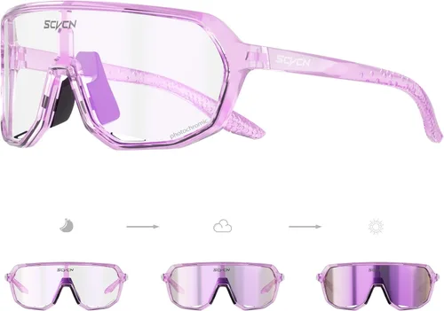 Miniatura 12 de SCVCN Photochromic Cycling Glasses Men Women Clear Sports Sunglasses UV400 Protection for Cycling Running Baseball mtb S63 A15 Fotocrómico