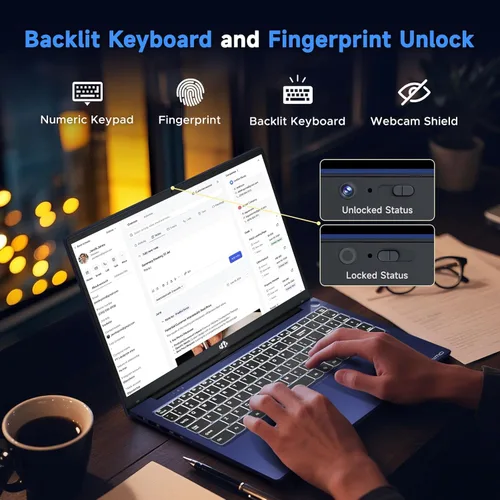 Miniatura 5 de NIMO - Laptop para juegos FHD IPS de 15.6 pulgadas, computadora AMD Ryzen 7 (hasta 4.75 GHz, Beat i7-12650H) con 16 GB DDR5 RAM 512 GB SSD Radeon