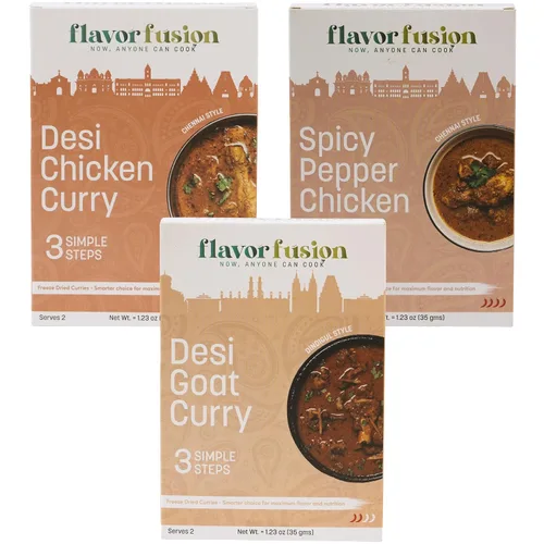 Miniatura 11 de Flavor Fusion Favoritos tradicionales con ingredientes naturales: pollo Tikka Masala, palak Paneer y pollo picante a la pimienta para una cocina