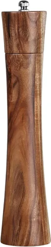 Miniatura 9 de KKC HOME ACCENTS Molinillo de pimienta de madera, molinillo de pimienta de madera, recargable, 10 pulgadas, madera de goma, molinillo de sal, núcleo