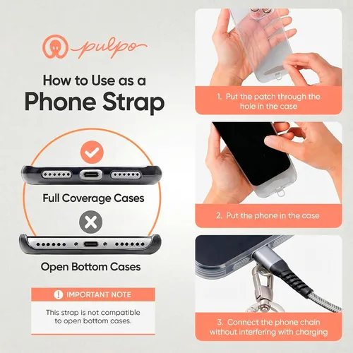 Miniatura 5 de Pulpo - Cordón antirrobo 2 en 1 para teléfono y correa de muñeca para iPhone y Android, correa ajustable para teléfono celular y correa universal