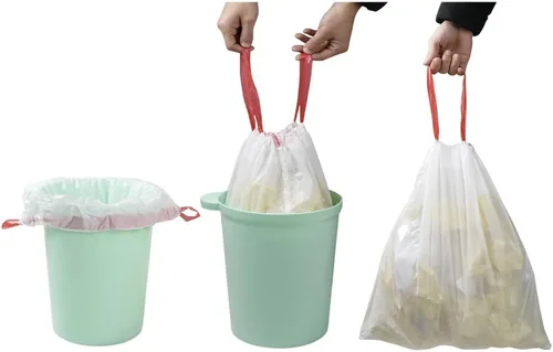 Miniatura 4 de Bolsas de basura pequeñas de 1,5 galones con cordón, bolsas de basura blancas