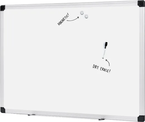 Miniatura 9 de Amazon Basics Pizarra magnética de borrado en seco, 61 cm x 46 cm, marco de aluminio plateado/blanco