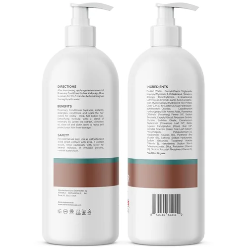 Miniatura 7 de Edenika Botanicals Tratamiento de Acondicionador con Aceite de Romero y Biotina para Cabello Delgado, Anti-Caída, Desenredante, Nutritivo