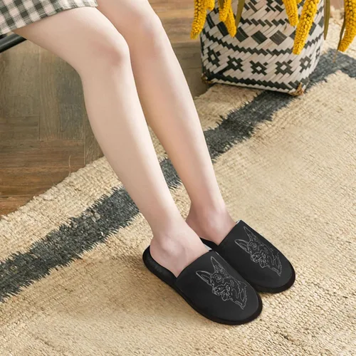 Miniatura 9 de Hot-German-Shepherd-Dog - Pantuflas peludas de algodón para el hogar en invierno, pantuflas de felpa unisex de dos tamaños