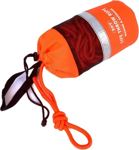 BNY - Bolsa de tiro para rescate acuático con cuerda flotante reflectante de 98 pies, línea de lanzamiento flotante para kayak, navegación en aguas