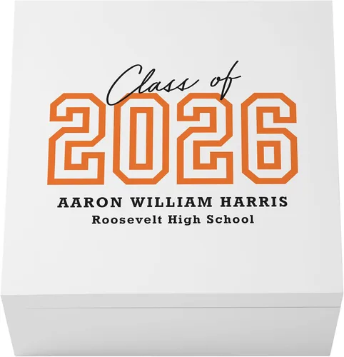 Miniatura 20 de Let's Make Memories Caja de recuerdos personalizada, para la clase de graduación de 2026 o cualquier año, caja de recuerdos de graduados