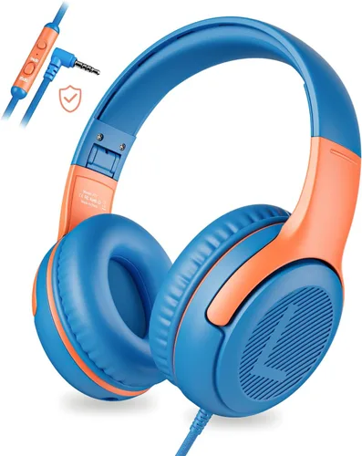 Miniatura 19 de awatrue Auriculares para Niños para Escuela Niños Pequeños con Cable con Micrófono Enchufable a Granel Auriculares para Niños Niñas de 3+ Años Verde