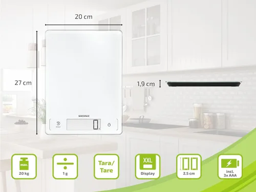 Miniatura 8 de Soehnle Page Profi 300 - Báscula digital para alimentos, incrementos de alta precisión de 0.04 oz, capacidad máxima de 44.1 lbs, función de tara