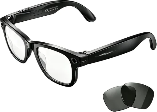 Lentes inteligentes AI con cámara HD de 8 MP para hombres y mujeres, 1080P, para grabación de video, traducción en tiempo real, audio de oído