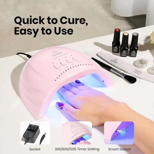Miniatura 8 de Beetles - Lámpara de uñas UV – Lámpara LED de uñas con 3 temporizadores de 30/60/120 segundos, luz UV para uñas de gel, secador de uñas con sensor