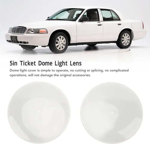 Miniatura 2 de Lente de cúpula redonda, 2 lentes de cubierta de luz de cúpula de ticket de 5 pulgadas 77‑570 de repuesto para CROWN VICTORIA 1998‑2011