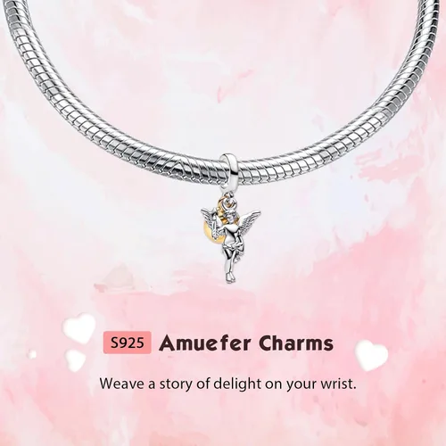 Miniatura 33 de Amufer S925 Charms for Women, compatible with Pandora Bracelets and Necklaces, Jewelry Gift