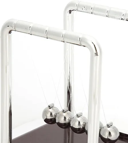 Miniatura 9 de Newtons Cradle Balance - Bolas de péndulo, bolas oscilantes de energía cinética, herramienta educativa de aprendizaje para oficina, hogar