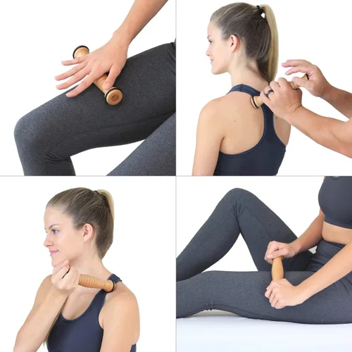 Miniatura 7 de Body Back Rodillo de pie de madera, masajeador de pies para fascitis plantar, para alivio del estrés y relajación a través de fascitis suave