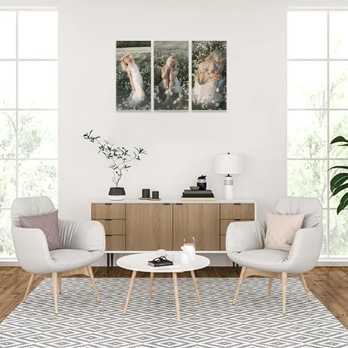 Miniatura 2 de CCWACPP Impresiones en lienzo personalizadas con tus fotos, 3 paneles, arte de pared personalizado, regalos personalizados para amigos, bodas y 3