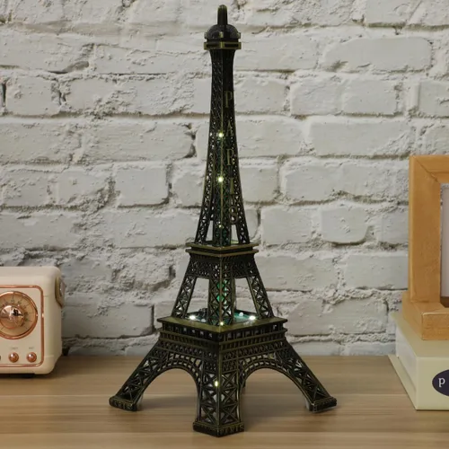Miniatura 6 de Torre de luz LED, decoración de torre Eiffel, luz nocturna luminosa para dormitorio y escritorio, modelo de referencia creativo, regalo único