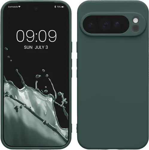 Miniatura 23 de kwmobile Funda compatible con Google Pixel 9 Pro - Funda protectora delgada de TPU para teléfono - Acabado mate suave - Negro mate