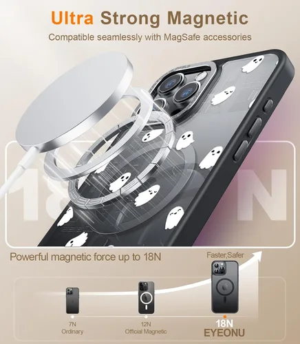 Miniatura 515 de Goodon para iPhone 15 Pro Max con protector de pantalla de privacidad, compatible con Magsafe, funda translúcida mate a prueba de golpes - Linda