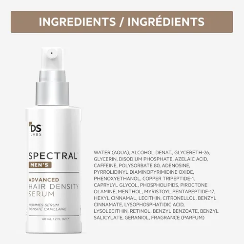 Miniatura 9 de DS Labs Spectral Suero para la Densidad Capilar Masculina (anteriormente Spectral.DNC-N), 60mL - Tratamiento Ligero de Uso Diario para un Cabello
