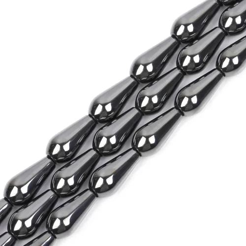 Miniatura 14 de HAAMIIQII 35 piezas de cuentas de gema suelta de hematita negra natural de 12 mm en forma circular, cuentas de piedra espaciadora para hacer