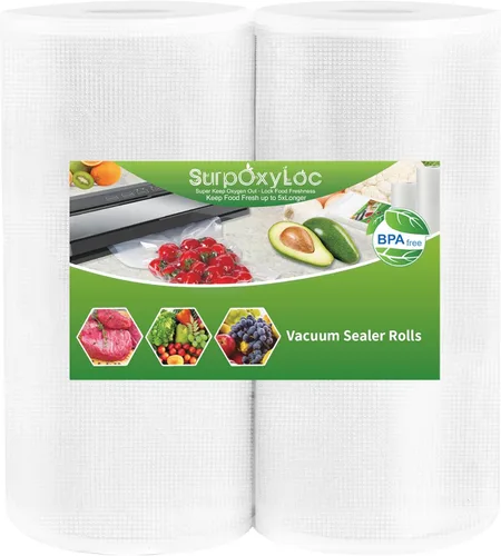 Paquete de 2 bolsas selladoras al vacío de 11 x 50 pulgadas sin BPA, resistentes, ideales para almacenamiento de sellos al vacío y al vacío