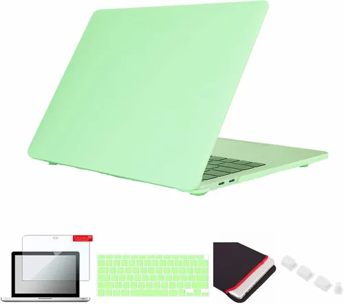 Miniatura 46 de Pack 5 en 1 de carcasa para MacBook Air, de Se7enline, de plástico duro, tacto suave, con protector de teclado de silicón, protector de pantalla