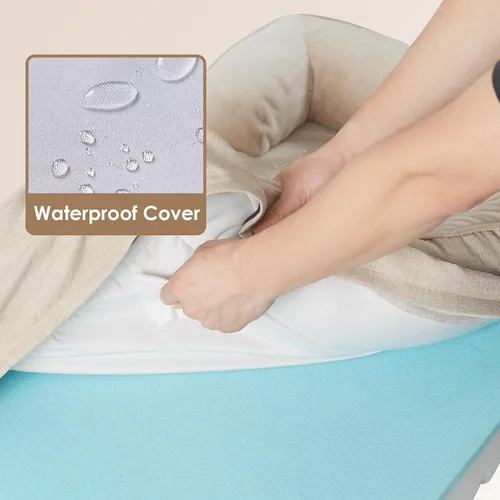 Miniatura 238 de EHEYCIGA – Cama ortopédica impermeable para perros pequeños, de espuma viscoelástica tipo caja de huevos, con bordes elevados y base antideslizante