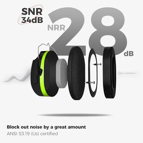 Miniatura 162 de ProCase NRR 28dB Noise Reduction Ear Muffs, Foldable Adjustable Noise Cancelling Headphones