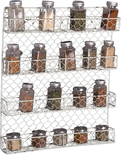 Miniatura 3 de Almacenador de cocina y despensa de metal Home Traditions., especiero de 3 niveles