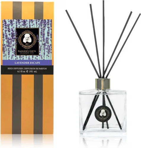 Miniatura 14 de Rainier's Gifts Juego de difusor de varillas (French Country Rose Garden) – Varillas difusoras de aceite perfumado – Ambientador de aromaterapia