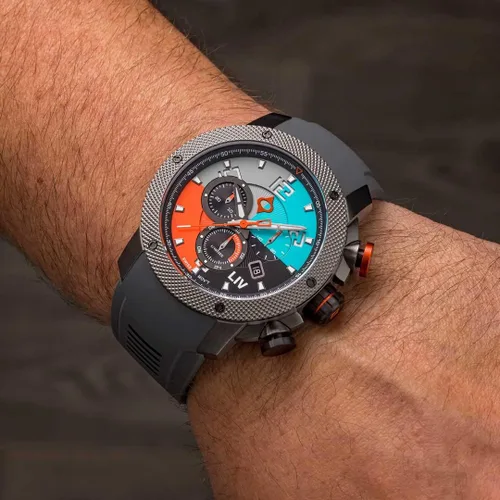Miniatura 2 de LIV GX1 - Reloj clásico resistente con cronógrafo suizo de 177 pulgadas 316L SS 3D multicapa con fecha rápida resistente a los arañazos resistente