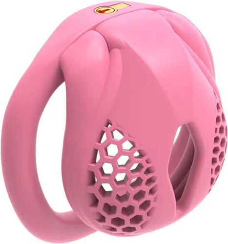 Miniatura 12 de Conjunto de Jaula Peniana de Miel Respirable con 4 Anillos Planos, Jaulas Pequeñas para Pene, Dispositivo de Castidad para Hombres, Juguetes Negro