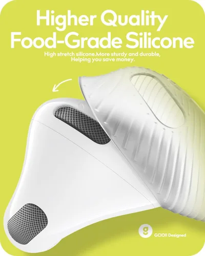 Miniatura 4 de Gcioii - 3 pares de cubiertas de almohadillas para AirPods 4 [encaja en el estuche], almohadillas de silicona antideslizantes y antiarañazos