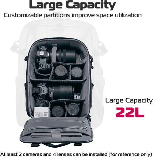 Miniatura 3 de ULANZI Mochila para Cámara Profesional, Bolsa de Fotografía Resistente al Agua, Estuche Antirrobo de Viaje para Fotógrafos, Cámara DSLR sin Espejo