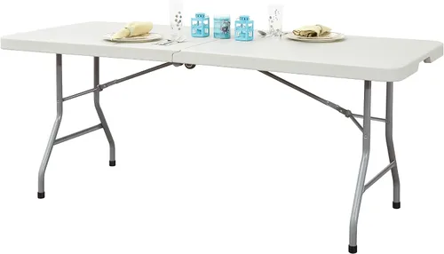 Miniatura 4 de Mesa cuadrada de resina multiuso Office Star Work Smart 36 x 36 x 29 pulgadas, MetalPlástico/Resina, Blanco