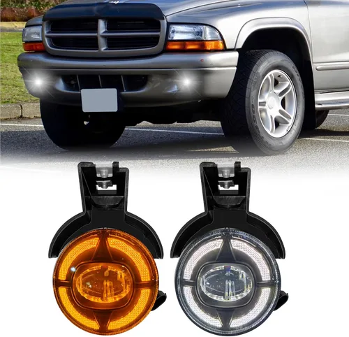 Luces antiniebla LED y DRL para compatibles con Dodge Dakota 1997 1998 1999 2000/Dodge Durango 1998-2000, un par de luces antiniebla delanteras para