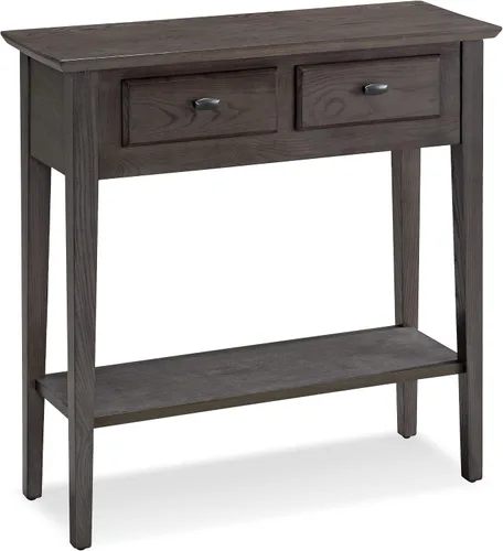 Miniatura 24 de Leick Home Mesa de Consola Mission, Madera Maciza, 1 Cajón de Almacenamiento, Estante de Exhibición Inferior, Profundidad Estrecha, Fácil Montaje