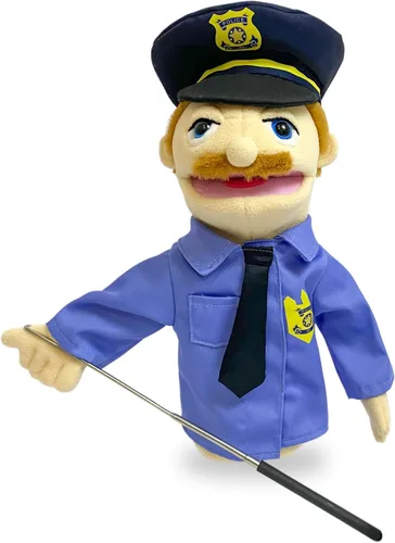 Miniatura 14 de Marionetas de 40,6 cm de títere entriloquista, marionetas de mano para niños, marionetas de chef de peluche para adultos con boca extraíble