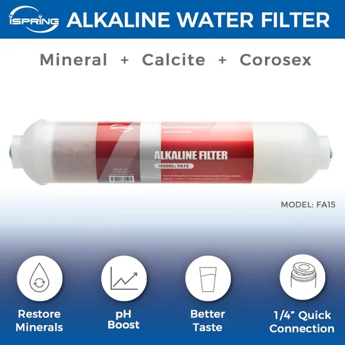 Miniatura 6 de iSpring F21KU100 Reemplazo del filtro de agua de ósmosis inversa de 2 años para sistemas UV alcalinos RO de 7 etapas 100GPD, se adapta a RCC1UP-AK